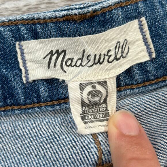Madewell Slim Demi-Boot Jeans Blue Cotton Blend Mid Rise Fair Trade 29T - Picture 5 of 7